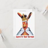 Carte Un lièvre portant une couronne royale (lièvre au t (Devant/Arrière en situation)