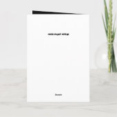 Carte Un lièvre qui joue de la guitare (Dos)