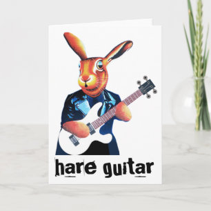 Carte Un lièvre qui joue de la guitare