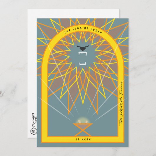 Carte Un lion en colère (Devant / Derrière)