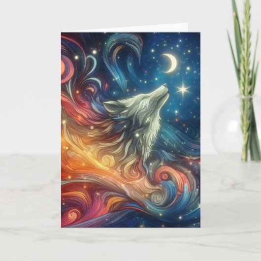 Carte Un loup dans le ciel (Devant)