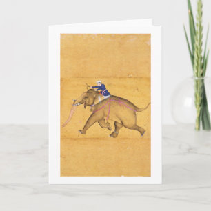 Carte Un Mahout montant un éléphant, du grand Clive