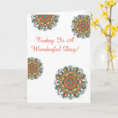 Carte Un mandala merveilleux de joyeux anniversaire de (Fleur jaune)