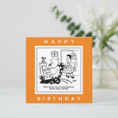 Carte Un mari choqué par le dessin animé de la femme qui (Debout devant)