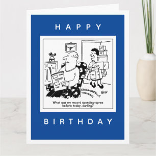 Carte Un mari choqué par le dessin animé de la femme qui