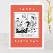 Carte Un mari choqué par le dessin animé de la femme qui (Fleur jaune)