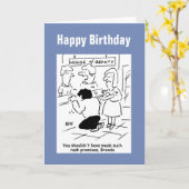 Carte Un mari déçu au salon de beauté (Fleur jaune)