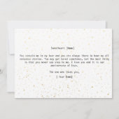 Carte Un mari drôle à l'Humour de femme Message sur l'an (Dos)