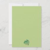 Carte Un mariage botanique noir tropical vert invite (Dos)