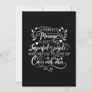 Carte Un mariage parfait est juste deux personnes imparf