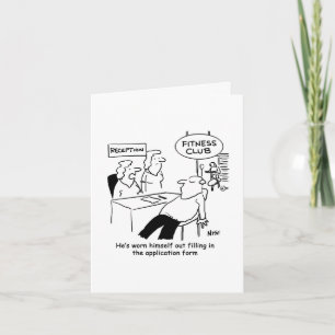 Carte Un membre du club de remise en forme est épuisé