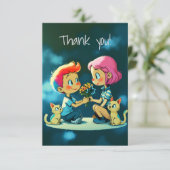 Carte Un Merci coloré (Debout devant)