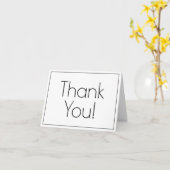 Carte Un "Merci" élégant et contemporain ! (Fleur jaune)