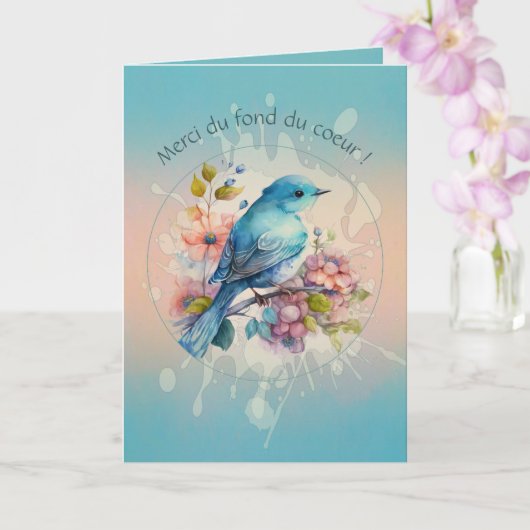 Carte Un merci tendre aux couleurs d’aube (Orchidée)