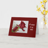 Carte Un message à ma femme - Amour d'anniversaire (Fleur jaune)