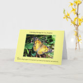 Carte Un message d'anniversaire pour vous, fille (Fleur jaune)