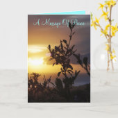 Carte Un Message De Paix (Fleur jaune)