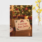 Carte Un message du Père Noël (Fleur jaune)