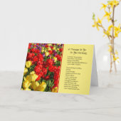 Carte Un message pour vous le jour de votre anniversaire (Fleur jaune)