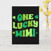 Carte Un Mimi chanceux Saint-Patrick vert trèfle Iri (Fleur jaune)
