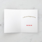 Carte Un miracle s'est produit le DATE PERSONNALISÉE sur (Intérieur)