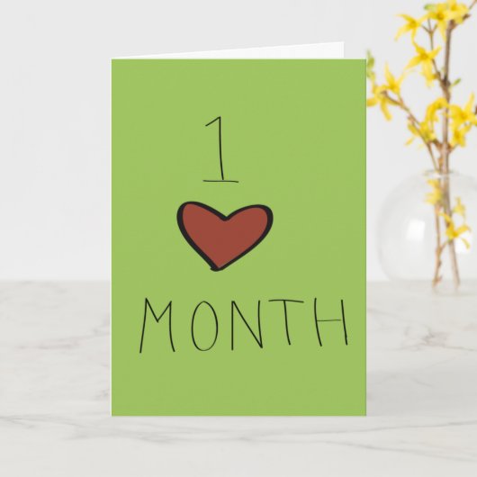 Carte Un mois d'anniversaire (Fleur jaune)