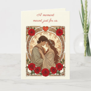 Carte Un moment rien que pour nous Art Nouveau romantiqu