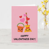 Carte Un motif de cœurs d'amour durable (Fleur jaune)