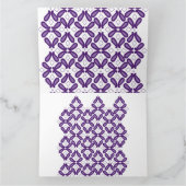 Carte Un motif symétrique de couleur blanche et violette (Intérieur)