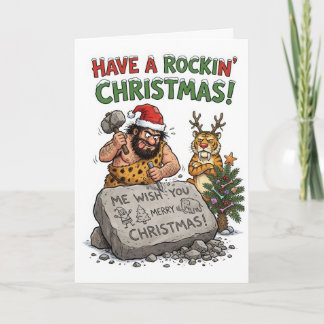 Carte Un Noël de cavernicole drôle – Joyeux Noël rigolo