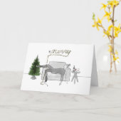 Carte Un Noël de fille unique (Fleur jaune)