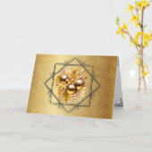 Carte Un Noël doré (Fleur jaune)