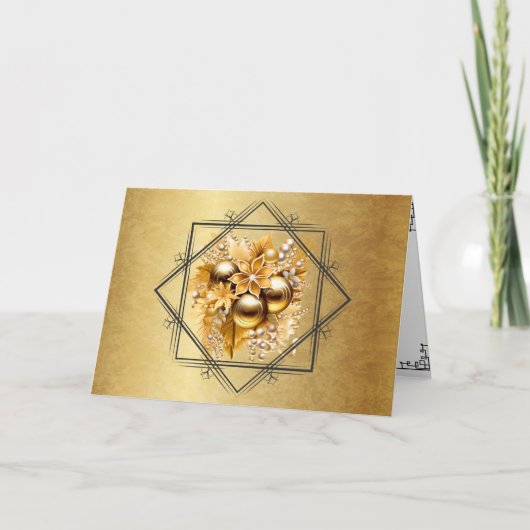 Carte Un Noël doré (Devant)