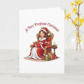 Carte Un Noël très enceinte (Fleur jaune)