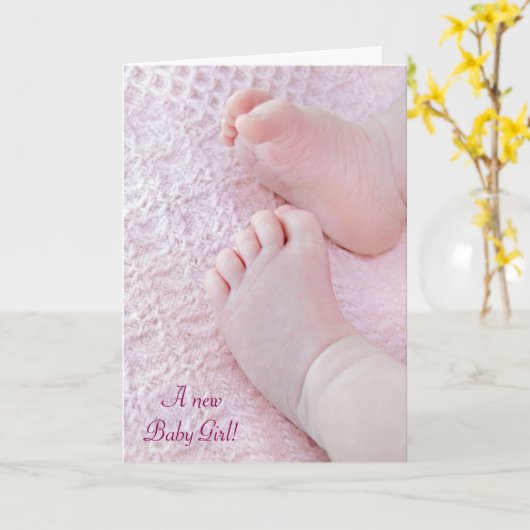 Carte Un nouveau bébé (Fleur jaune)