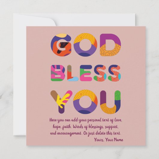 Carte Un nouveau commandement que je donne à Christian F (Dos)