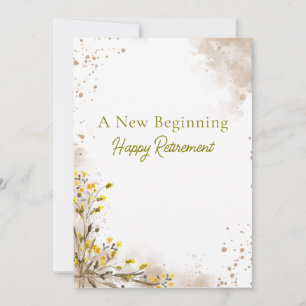 Carte Un nouveau départ Cadeau de retraite élégant