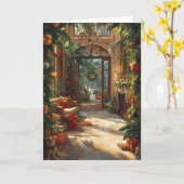 Carte Un nouvel an tropical (Fleur jaune)