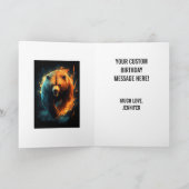 Carte Un Ours Fierce Fierté Joyeux Anniversaire Nom (Intérieur)
