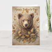 Carte Un ours mignon en forêt (Devant)