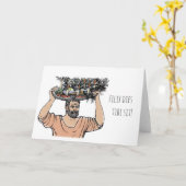 Carte Un paon d'anniversaire de Grumio (Fleur jaune)