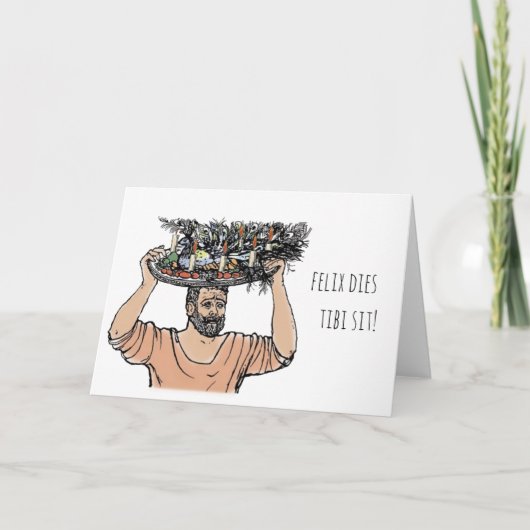 Carte Un paon d'anniversaire de Grumio (Devant)