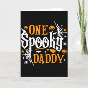 Carte Un papa Soky drôle Halloween tenue de famille asso