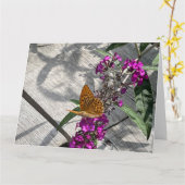 Carte Un papillon jaune (Fleur jaune)