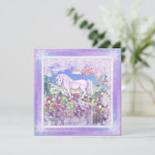 Carte Un paradis violet et flocon de neige (Debout devant)