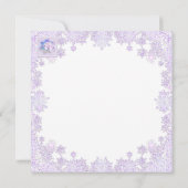 Carte Un paradis violet et flocon de neige (Dos)