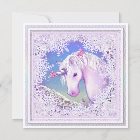 Carte Un paradis violet et neige (Devant)