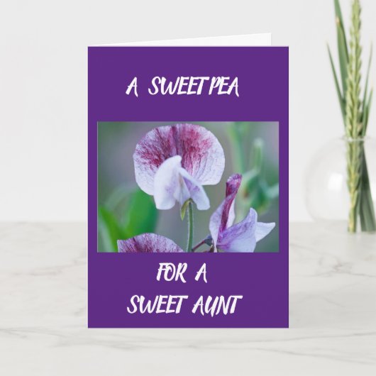 CARTE *UN PEA DOUCE POUR UNE CHAÎNE DOUCE* À L'ANNIVERSA (Devant)