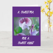 CARTE *UN PEA DOUCE POUR UNE CHAÎNE DOUCE* À L'ANNIVERSA (Fleur jaune)