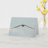 Carte Un pélican s'envole au-dessus du fleuve Mississipp (Fleur jaune)